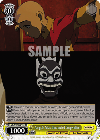 Aang & Zuko: Unexpected Cooperation - ATLA/WX04-ET02 - Trial Deck available at 401 Games Canada