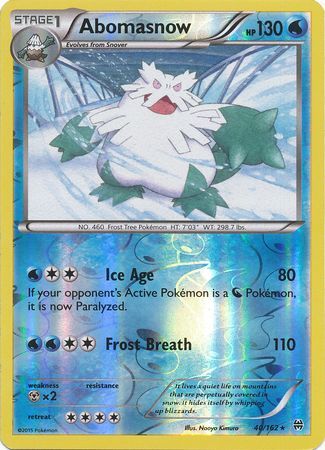 Abomasnow - 40/162 - Rare - Reverse Holo available at 401 Games Canada