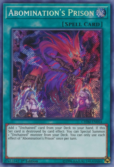 Abomination's Prison - CHIM-EN054 - Secret Rare - 1st Edition available at 401 Games Canada