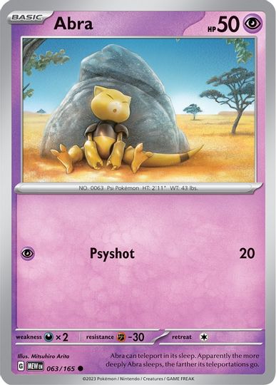 Abra - 063/165 - Common available at 401 Games Canada