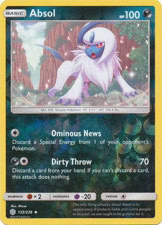 Absol - 133/236 - Uncommon - Reverse Holo available at 401 Games Canada