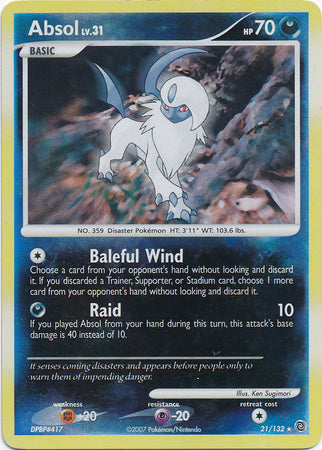 Absol - 21/132 - Rare - Reverse Holo available at 401 Games Canada