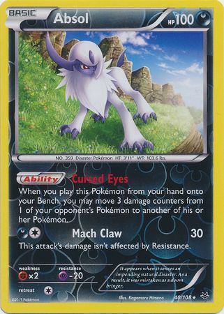 Absol - 40/108 - Holo Rare - Reverse Holo available at 401 Games Canada