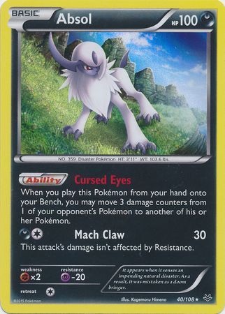 Absol - 40/108 - Holo Rare available at 401 Games Canada