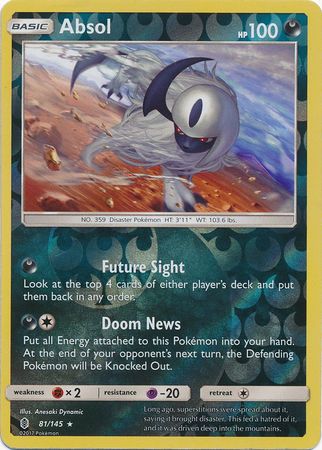 Absol - 81/145 - Holo Rare - Reverse Holo available at 401 Games Canada