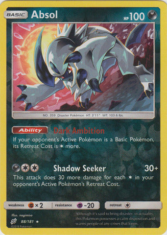 Absol - 88/181 - Holo Rare - Reverse Holo available at 401 Games Canada