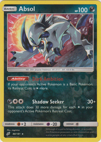 Absol - 88/181 - Holo Rare - Reverse Holo and more Pokemon Singles available at 401 Games Canada
