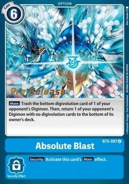 Absolute Blast (Prerelease Promo) - BT5-097 - Uncommon available at 401 Games Canada