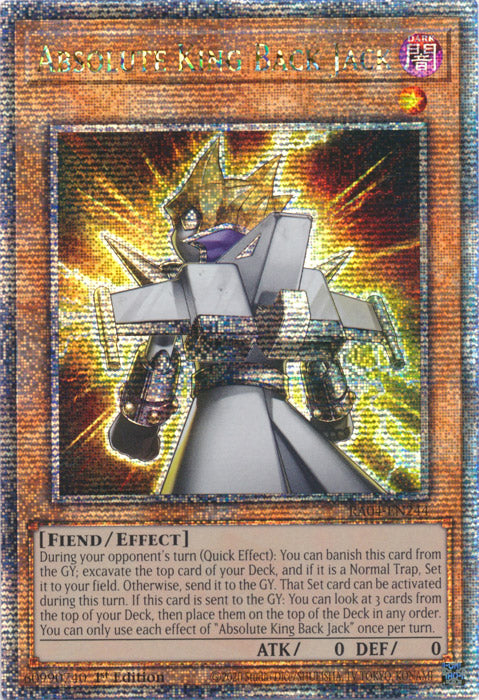 Absolute King Back Jack - RA04-EN244 - Quarter Century Secret Rare - 1st Edition