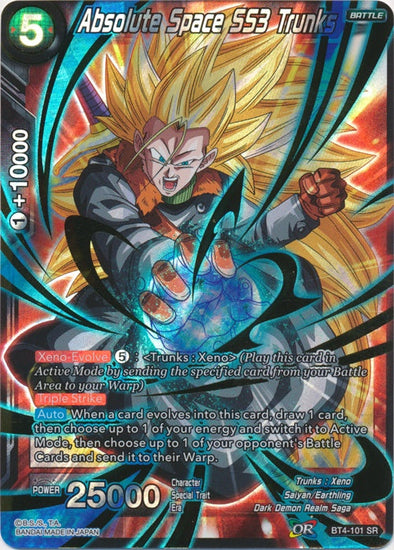 Absolute Space SS3 Trunks - BT4-101 - Super Rare available at 401 Games Canada