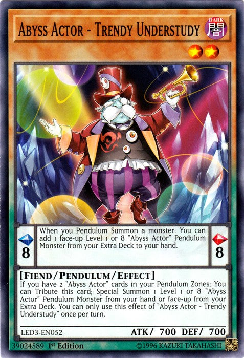 Abyss Actor - Trendy Understudy - LED3-EN052 - Common - 1st Edition available at 401 Games Canada