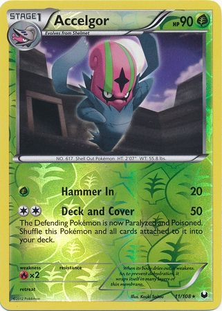Accelgor - 11/108 - Rare - Reverse Holo available at 401 Games Canada