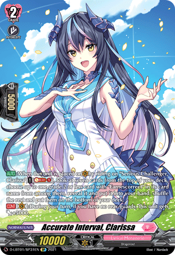Accurate Interval, Clarissa - D-LBT01/SP31 - SP available at 401 Games Canada