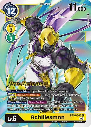 Achillesmon (Prerelease Promo) - BT10-040 - Rare available at 401 Games Canada