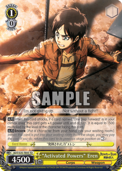 "Activated Powers" Eren - AOT/S35-TE05 - Trial Deck available at 401 Games Canada