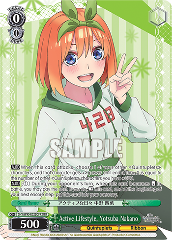 Active Lifestyle, Yotsuba Nakano - 5HY/W90-E022OFR - Over-Frame Rare available at 401 Games Canada