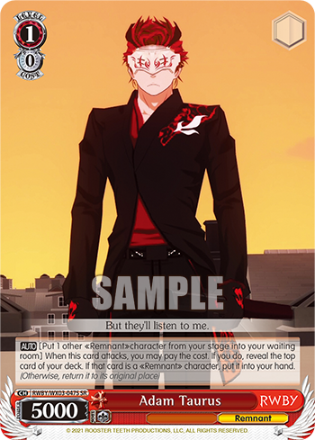 Adam Taurus - RWBY/WX03-E047S - Super Rare available at 401 Games Canada