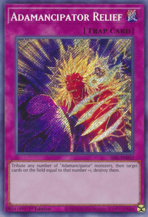 Adamancipator Relief - SESL-EN012 - Secret Rare - 1st Edition available at 401 Games Canada