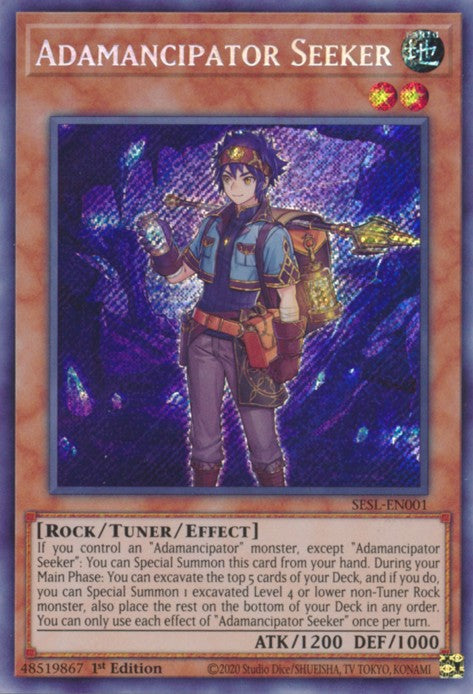 Adamancipator Seeker - SESL-EN001 - Secret Rare - 1st Edition available at 401 Games Canada