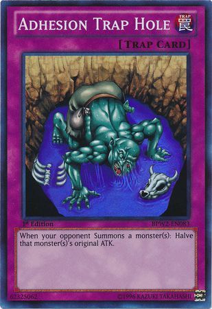 Adhesion Trap Hole - BPW2-EN083 - Super Rare - 1st Edition available at 401 Games Canada