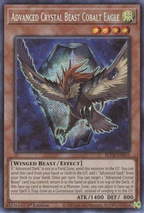 Advanced Crystal Beast Cobalt Eagle - BLCR-EN015 - Secret Rare - 1st Edition available at 401 Games Canada
