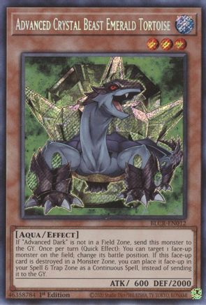 Advanced Crystal Beast Emerald Tortoise - BLCR-EN012 - Secret Rare - 1st Edition available at 401 Games Canada