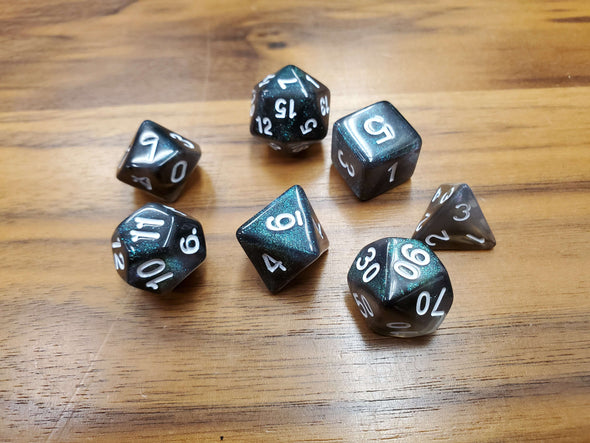 Adventure Dice - 7 Piece Set - Adamantine Eclipse available at 401 Games Canada