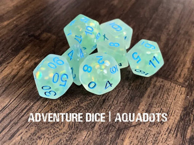 Adventure Dice - 7 Piece Set - Aquadots available at 401 Games Canada