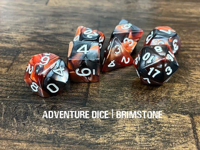 Adventure Dice - 7 Piece Set - Brimstone available at 401 Games Canada