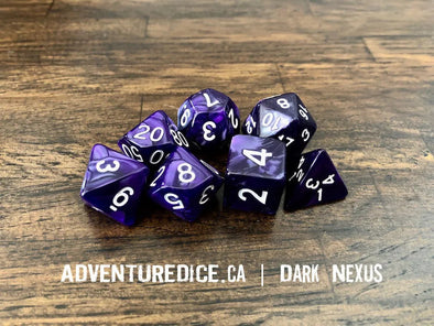 Adventure Dice - 7 Piece Set - Dark Nexus available at 401 Games Canada