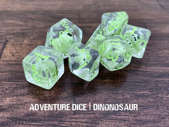 Adventure Dice - 7 Piece Set - Dinonosaur available at 401 Games Canada