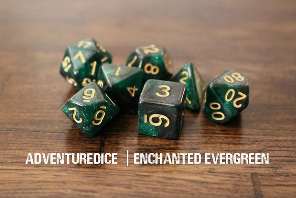 Adventure Dice - 7 Piece Set - Enchanted Evergreen available at 401 Games Canada