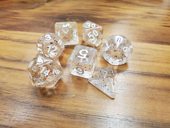 Adventure Dice - 7 Piece Set - Flecks of Celebration available at 401 Games Canada