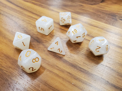 Adventure Dice - 7 Piece Set - French Vanilla available at 401 Games Canada