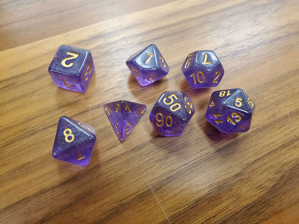 Adventure Dice - 7 Piece Set - Iridescent Indigo available at 401 Games Canada