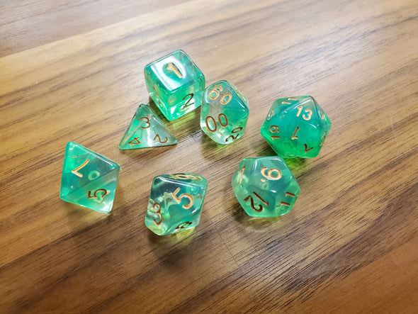 Adventure Dice - 7 Piece Set - Kwazy Kelp available at 401 Games Canada