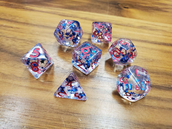 Adventure Dice - 7 Piece Set - Love and Justice available at 401 Games Canada