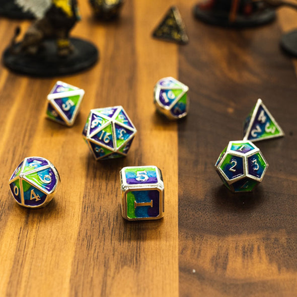 Adventure Dice - 7 Piece Set - Metal - Bermuda Triangle available at 401 Games Canada