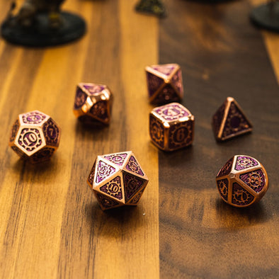 Adventure Dice - 7 Piece Set - Metal - Given 'em the Gears available at 401 Games Canada