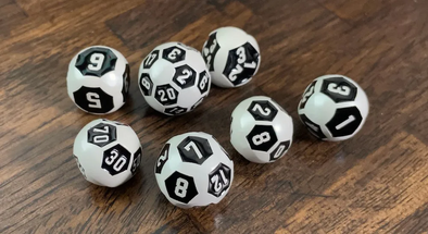 Adventure Dice - 7 Piece Set - Metal - Great Day For Soccer available at 401 Games Canada