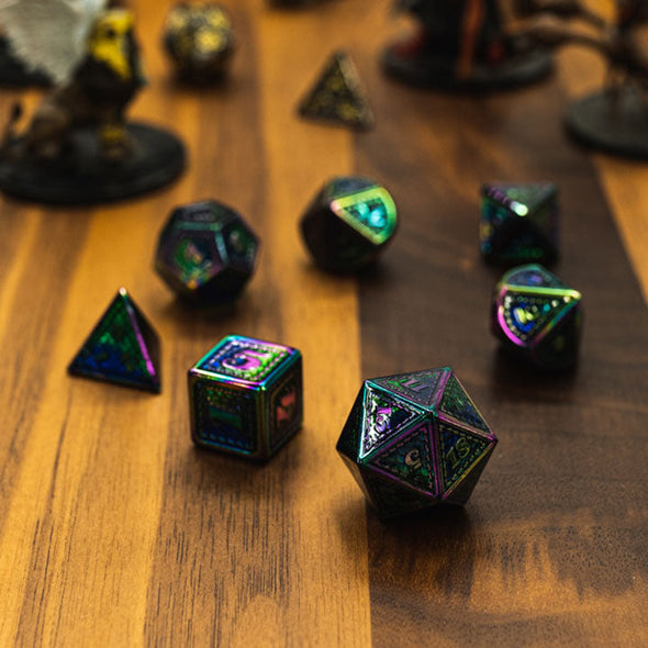 Adventure Dice - 7 Piece Set - Metal - Mermaid's Hideaway available at 401 Games Canada