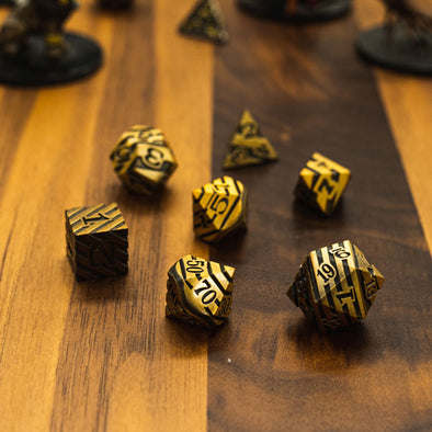 Adventure Dice - 7 Piece Set - Metal - Pharaoh's Gold available at 401 Games Canada