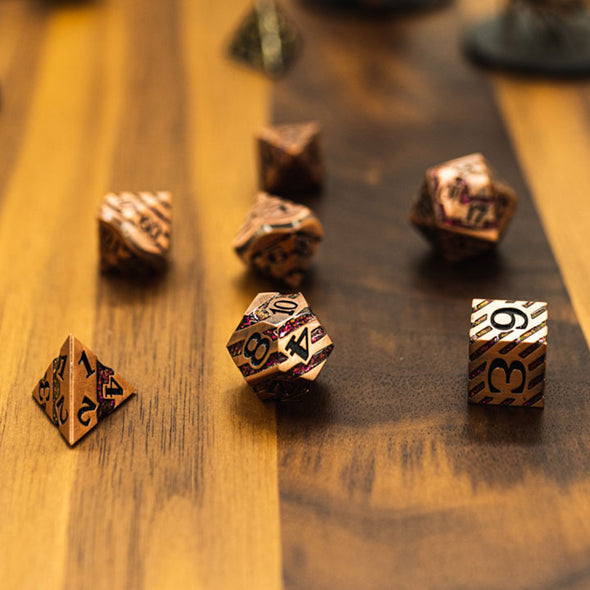 Adventure Dice - 7 Piece Set - Metal - Spirit of Osiris available at 401 Games Canada