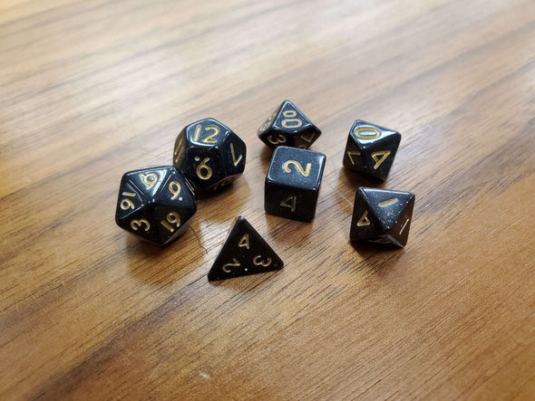 Adventure Dice - 7 Piece Set - Mini - Black Hole available at 401 Games Canada