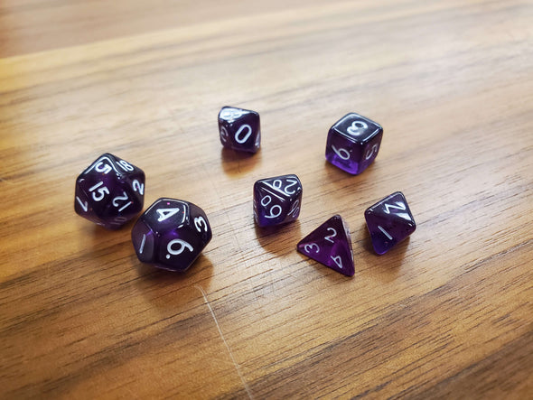 Adventure Dice - 7 Piece Set - Mini - Colour Spray available at 401 Games Canada