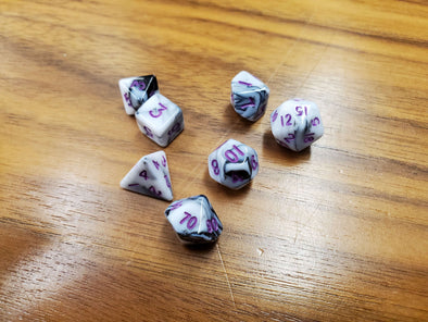 Adventure Dice - 7 Piece Set - Mini - Purple Rhino available at 401 Games Canada