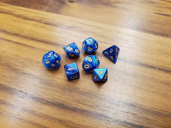 Adventure Dice - 7 Piece Set - Mini - Royal Cout available at 401 Games Canada