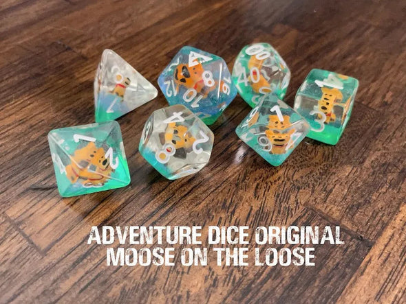 Adventure Dice - 7 Piece Set - Moose on the Loose available at 401 Games Canada