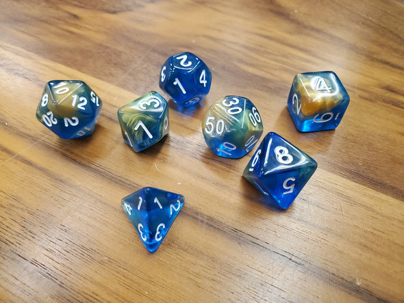 Adventure Dice - 7 Piece Set - Ocean Islands available at 401 Games Canada