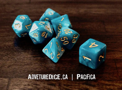 Adventure Dice - 7 Piece Set - Pacifica available at 401 Games Canada